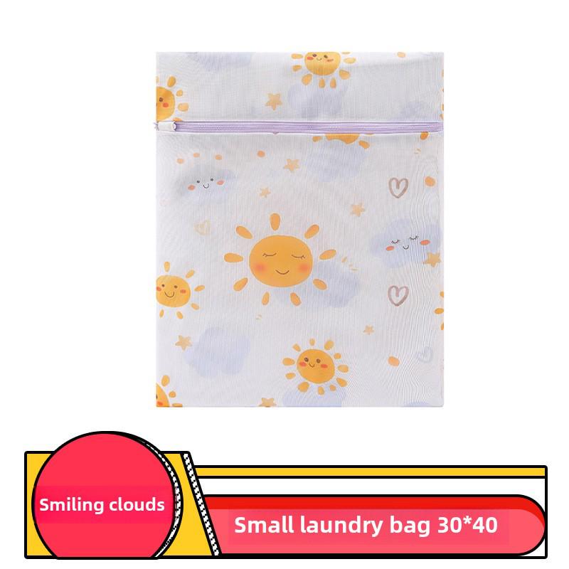 Sada sáčků na praní ze síťoviny s potiskem pro jemné prádlo – válcové sáčky na podprsenku a prádlo