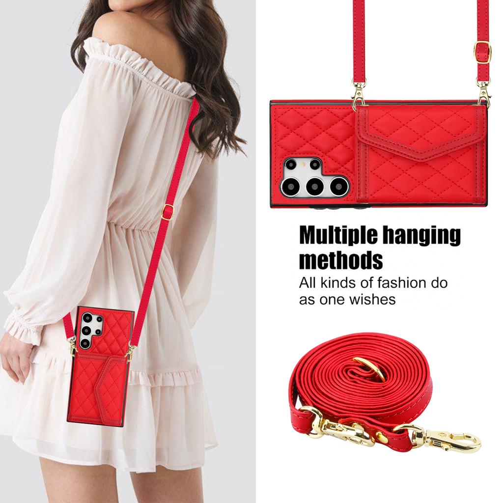 Crossbody Cards Solt Wallet Leather Rfid Case For Samsung Galaxy A55 A15 A35 A25 S24 Ultra S23 Plus S22 S21 Triple Fold Cover
