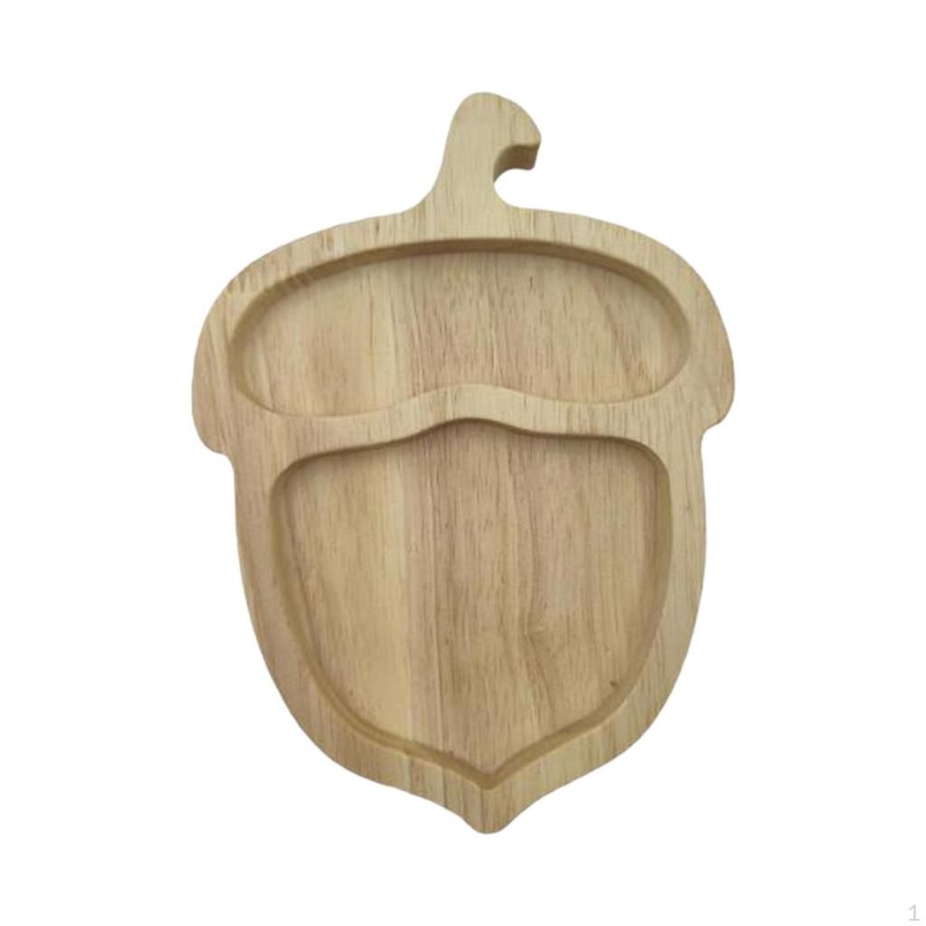 Bandeja de madera para aperitivos, cuenco para frutos secos, soporte de exhibición de mesa multiusos, contenedor para