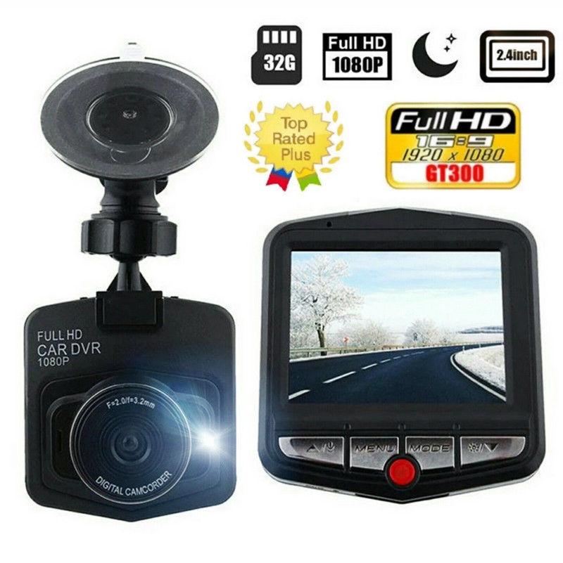 Dashcam Full HD 1080P GT300 Car DVR Vehicle Camera Video Recorder Dash Cam Black