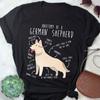 White German Shepherd Shirt, , , Funny Dog Lover Gift, Cute German Shepherd Mom Dad T-shirt Dog Lover Tshirt Pet Graphic Tee Anatomy