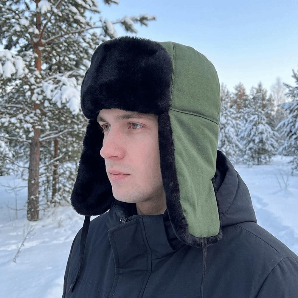 Thickened Windproof Pilot Hat Windproof Winter Ear Cap Comfortable Ear Protection Cap  Men