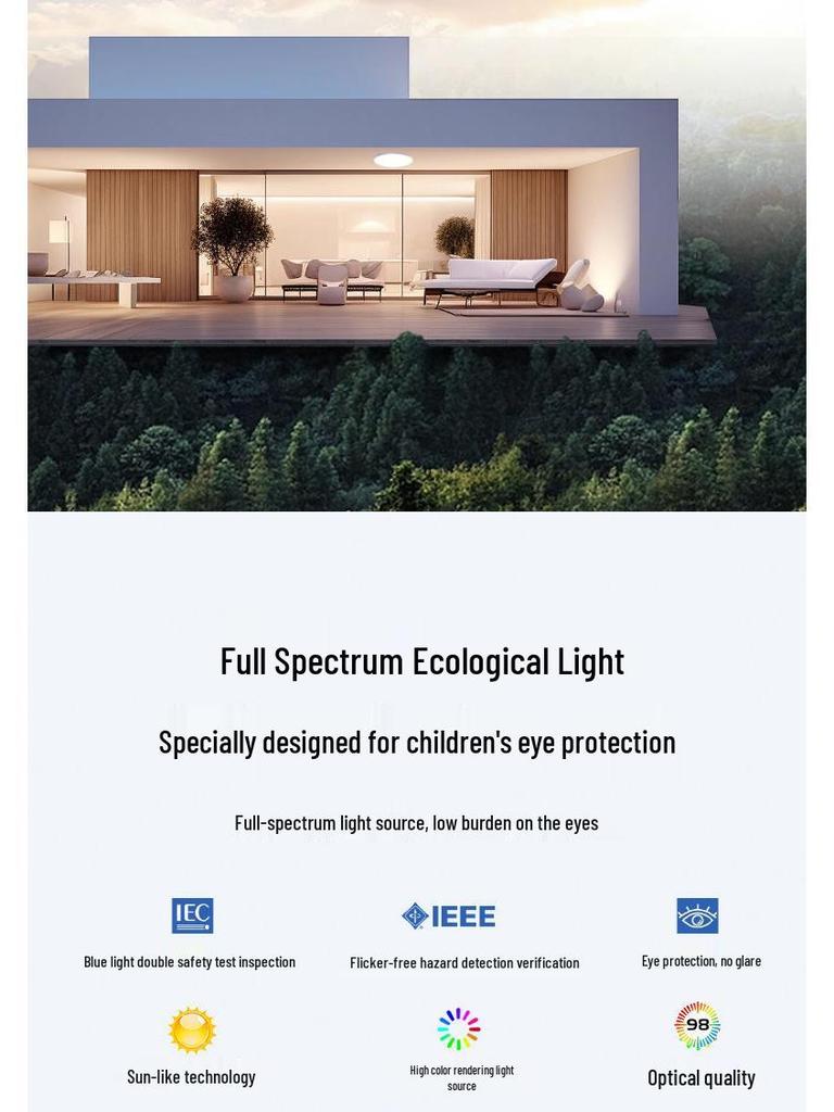 LED Ceiling Light: Ultra-Thin, Modern Round Lighting for Living Room, Bedroom, Dining, and Study Rooms