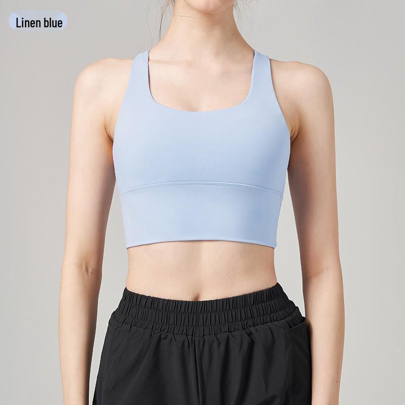 Damen Sport-BH mit hoher Intensität, stoßfest - Sommer Lauf- & Yoga-Weste mit schönem Rückendesign