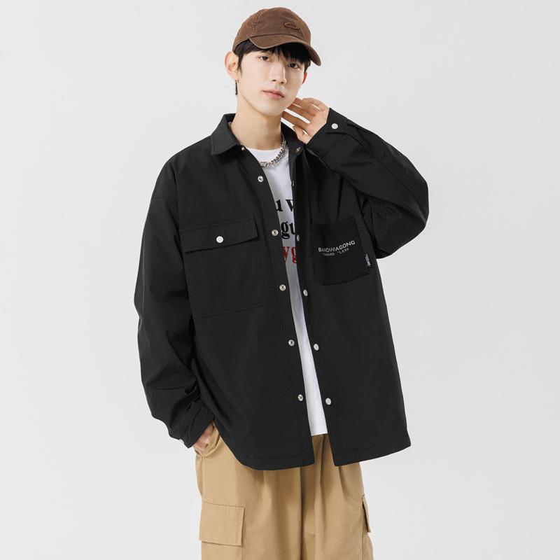 Coat Couple Loose Long Sleeve Casual Versatile Solid Color High Street New Trend Jacket