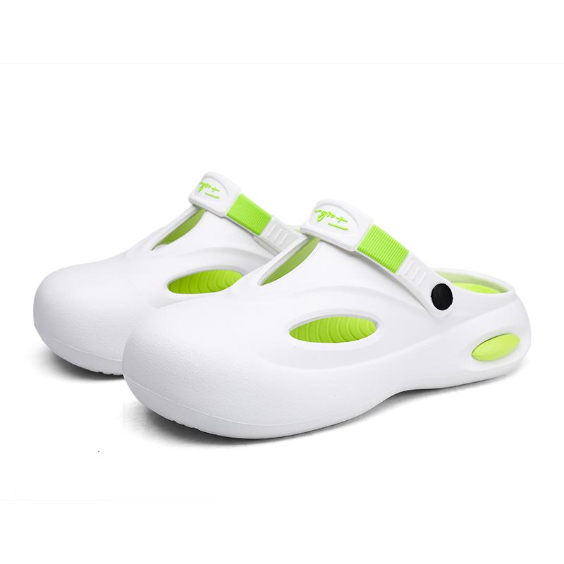 38-45 Men's Plus Size Simple and Fashionable Indoor Toe Slippers Outdoor Beach Shoes Perforated Shoes