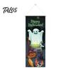 Outdoor Hanging Banners Halloween Flag Banner Backdrop, Spooky Pumpkin Witch Ghost Trick or Treat Door Signs Background Decoration for Indoor