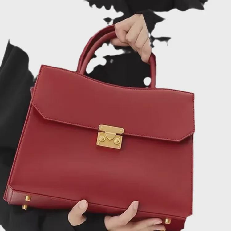 High-Quality Large Red Bridal Shoulder Bag 2024