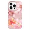 Pink Premium Flowers Phone Case For IPhone 17 Air 16 16E 15 14 13 12 11 Pro Max 16 15 14 Plus Phone Case Bumber Cover 16E 15 14