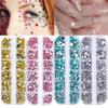 12Grids Box Mix Nail Art Rhinestone Nail Beads AB Crystal Flatback Jewelry Gems With Storage Organizer For Multicolour Nail Art
