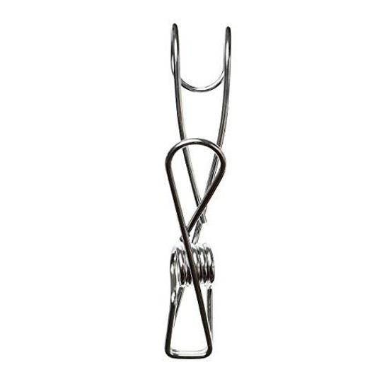 Muji Stainless Steel Hook Wire Clip 4 piecesWidth 2 Depth 5.5 Height 9.5 Cm Silver
