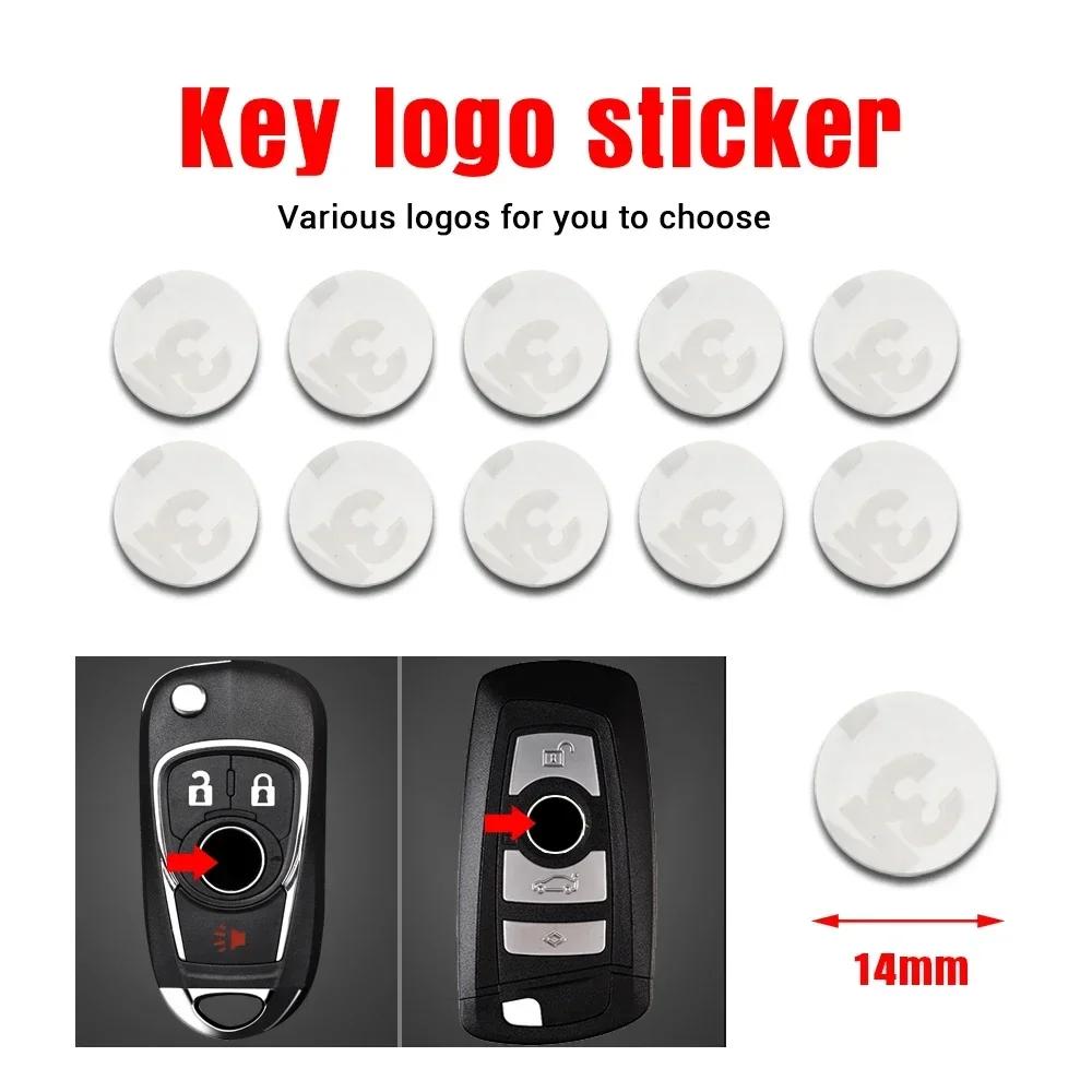 14mm Car Remote Control Key Badge Stickers for SEAT Nissan Subaru Volvo Kia Peugeot Honda Renault Toyota Hyundai Volkswagen BMW EL4
