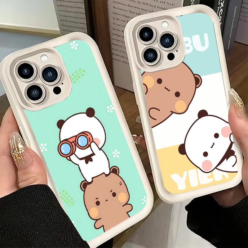 Phone Case for iPhone 17 Air 16E 15 16 Pro Max Bubu Dudu Cartoon Cute Cover 14 Plus 13 12 Mini Soft Shell Silicone Fundas
