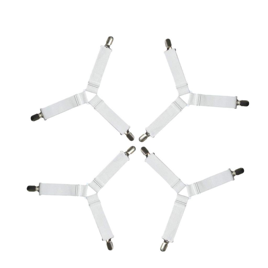 Nastavitelný protiskluzový držák prostěradla s designem Tri-Clamp