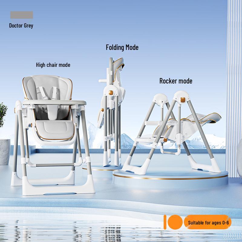 Compact Multi-Functional Baby High Chair: Recline