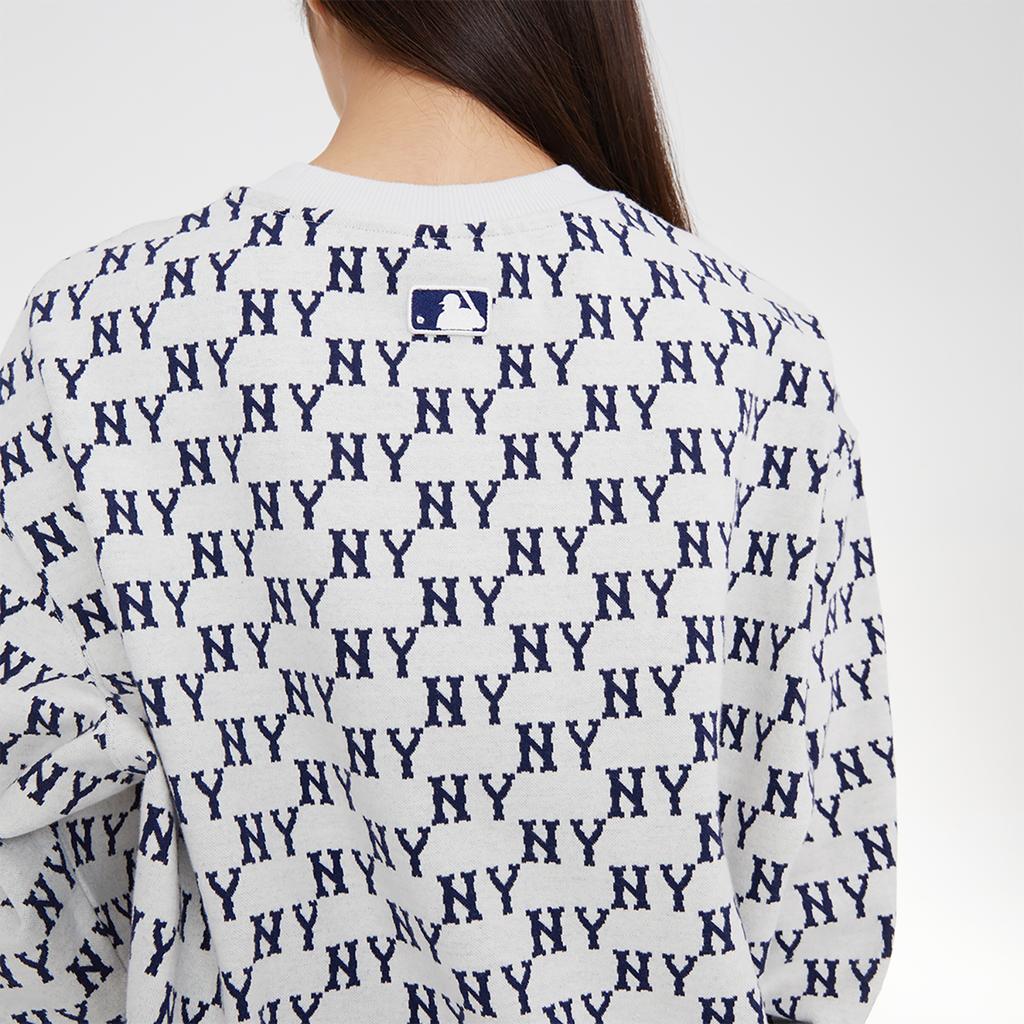 New MLB Sweatshirt Unisex Dark Cream 3AMTM0334-50CRD