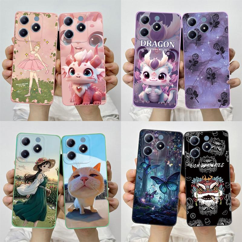 For Realme C63 C61 Narzo N63 Phone Case RealmeC61 RMX3939 Silicon Soft TPU Shockproof Cover Painted Printed Protective Shell Bag