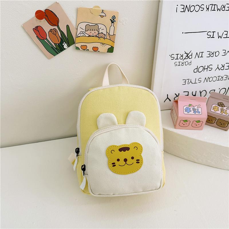 Adorable Cartoon Bunny Kids Backpack Colorful Plush Dual Shoulder School Bag For Boys And Girls