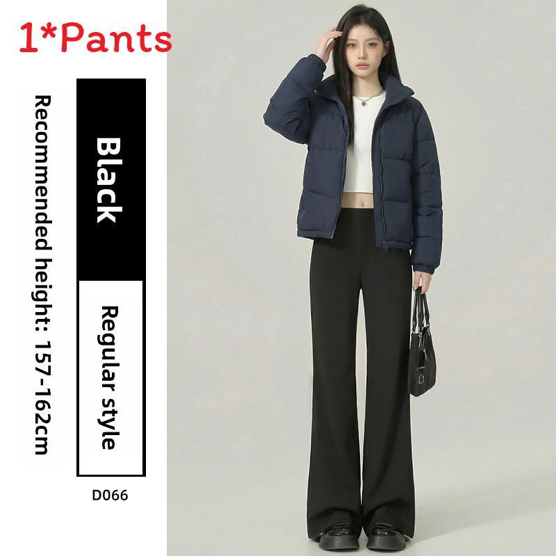 Micro Flared Pants For Women With Stretch Polyester And High Waist Design For Casual Spring Wear