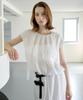 Ollibeudeollibeu Cap Sleeve Sheer Blouse Ow6Mb5550