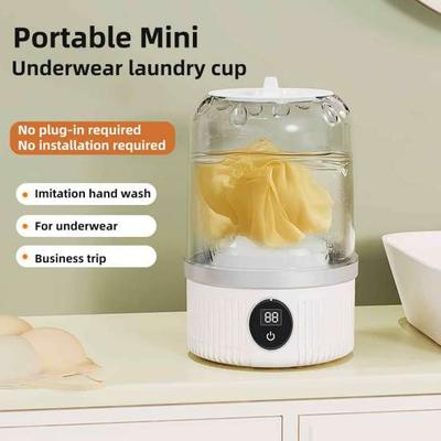 Mini Wasmachine Draagbare Ondergoedwasser Digitaal Display Grote Capaciteit Oplaadbaar Compact