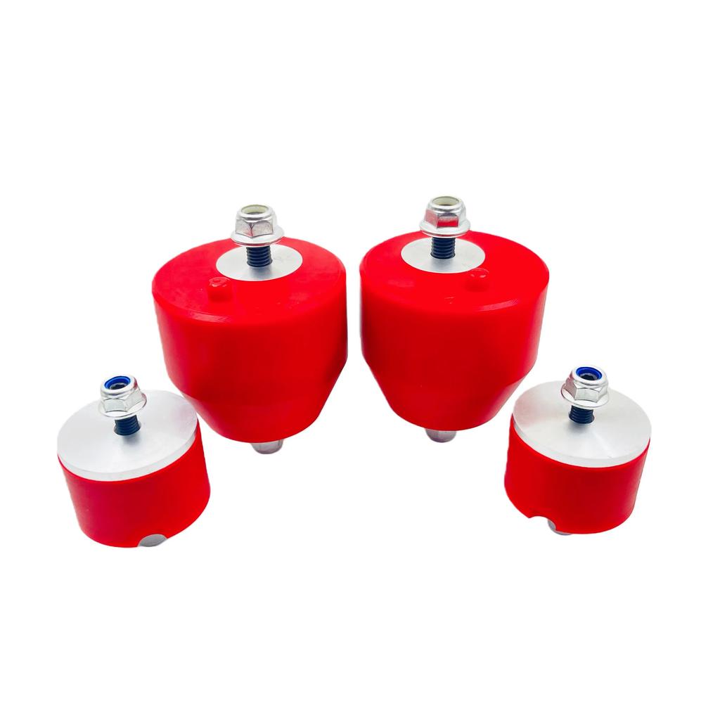 For BMW E36 E46 Compact Z3 Z4 Inline 6CYL RED Polyurethane Engine and Transmission Bracket Bushings 2-piece and 4-piece Set