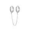 ANENJERY Women'S Fashion Jewelry Heart Circle Huggie Hoops Earrings Female Minimalist Hip Hop Ear Buckles