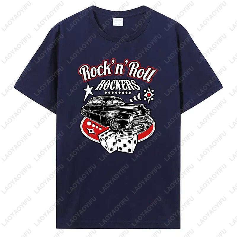 Sock Hop Party Rock and Roll Rocker Camisetas 50s Vintage Rockabilly Graphic Tshirts Summer Men Women Tees Harajuku Cotton Tops