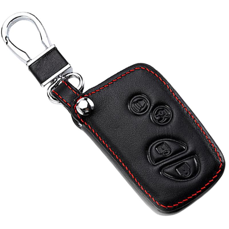

Leather Car Key Cover For Lexus ES 300h 250 350 IS GS CT200h RX CT200 ES240 GX400 LX570 RX270 Smart Keychian Remote Fob Case Bag чорний
