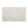10 Stück Aurora Eyeliner Augenbrauen Tattoo Aufkleber Wasserdicht Metallische Make-up Patches Gesichtskunst