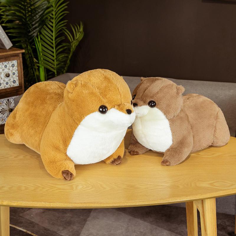 Cute Lying Otter Doll Plush Toy Otter Doll Children Soothing Pillow Rag Doll Birthday Gift Female