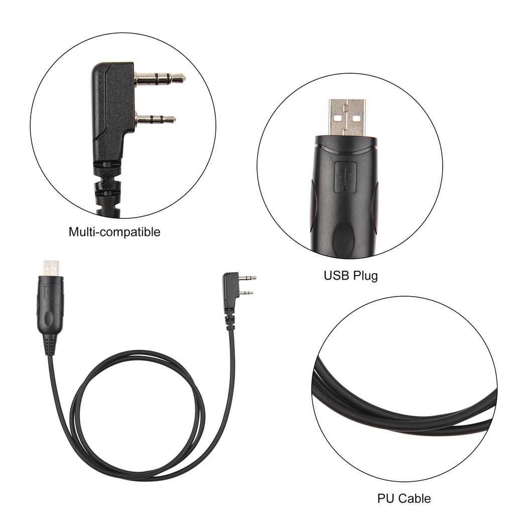 USB Programming Cable Compatible with BAOFENG UV 5R Walkie Talkie Programming Cable for UV 5R UV 985 UV 3R USB Cable