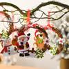 DIY Christmas Xmas Wreath Cute Santa Hanging Ornaments Christmas Tree Accessories  Window Props