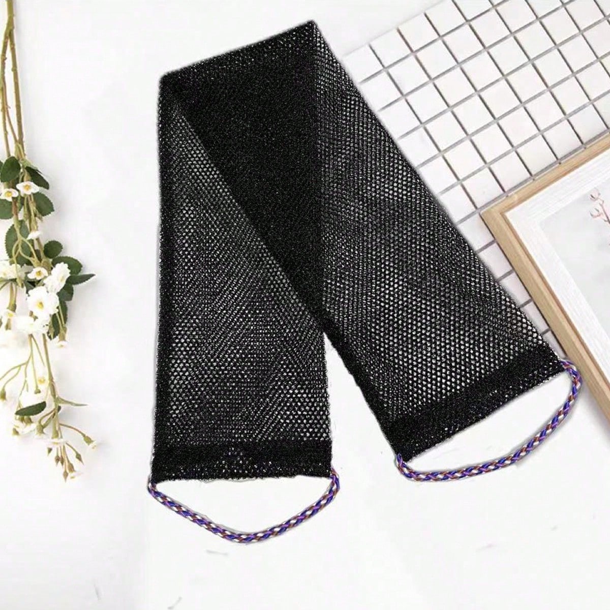 

1 шт. Африканская нейлоновая отшелушивающая мочалка для тела, мягкая и скрабирующая, нейлоновая мочалка для отшелушивания и образования пены, аксессуары для ванной комнаты, обратно в школу чёрный