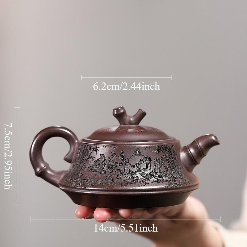 

Authentic Yixing Purple Clay tea pots High Stone scoop Teapot beauty kettle Raw ore Handmade Boutique Tea set Tie Guanyin 200ml