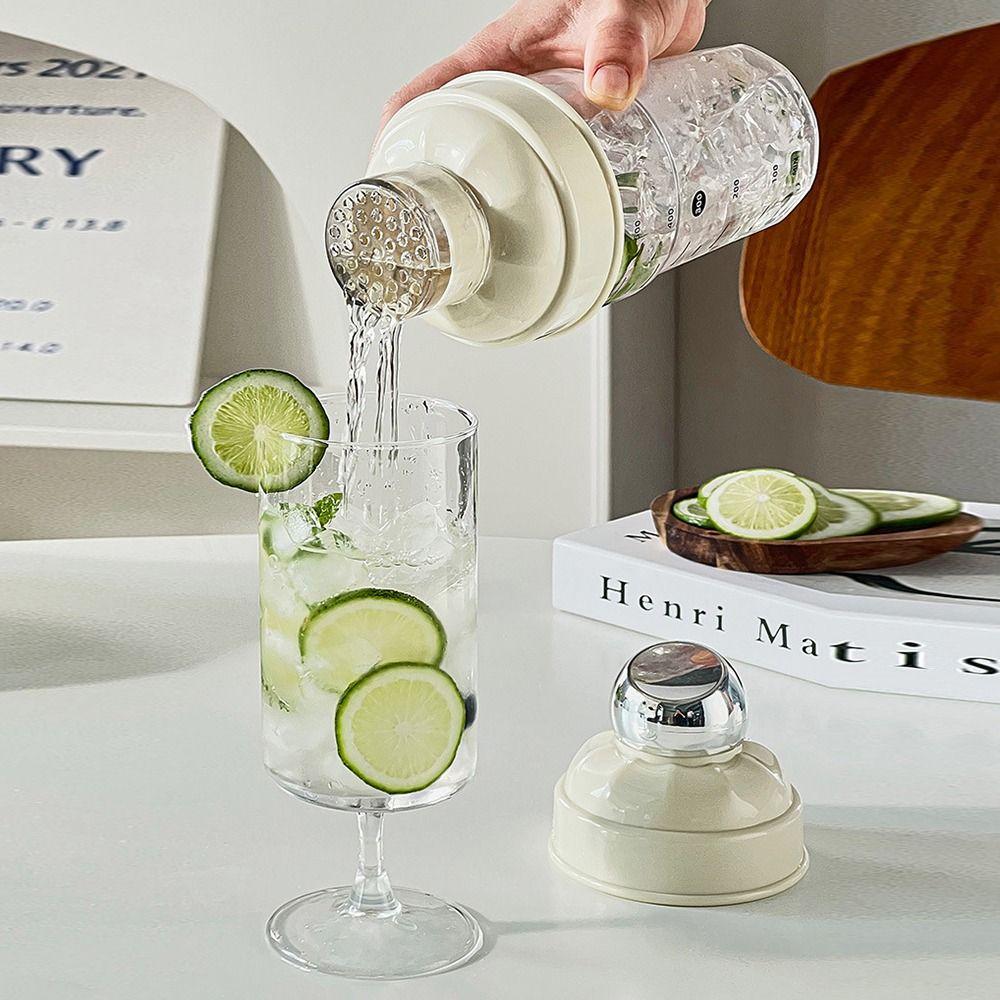 600ML Cocktail Mixer Cup Portable Shake Cup Muddler Set Drink Hand-Shake Mixer  Milk Tea Shop