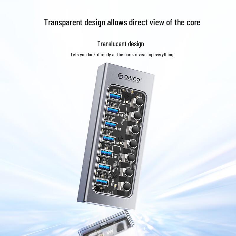 ORICO Industrial USB 3.0 Hub: 10-Port High-Speed Multi-Port Expander & Charger