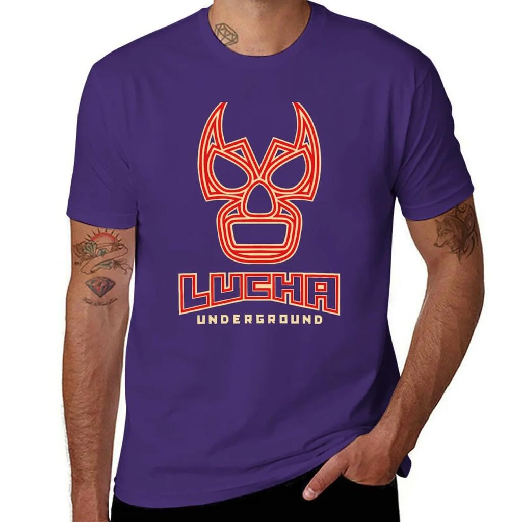 Lucha Underground Mascara T-shirt grafica sportiva sublime felpa T-shirt unisex casual alla moda