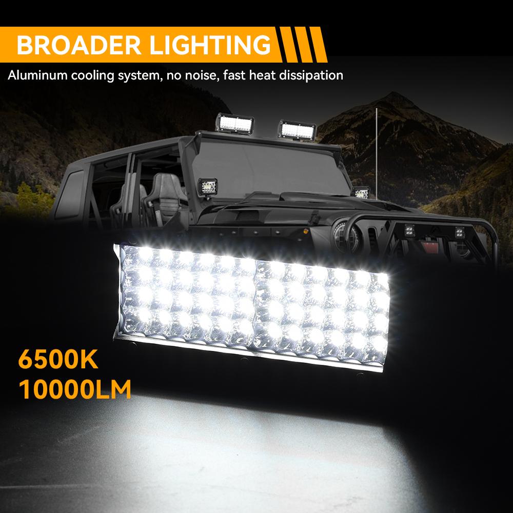 1/2Pcs 7 Inch Bar Light 4 Rows Work Light Combo Beam for Driving Offroad Boat Car Tractor Truck 4x4 SUV 12V 24V Headlight