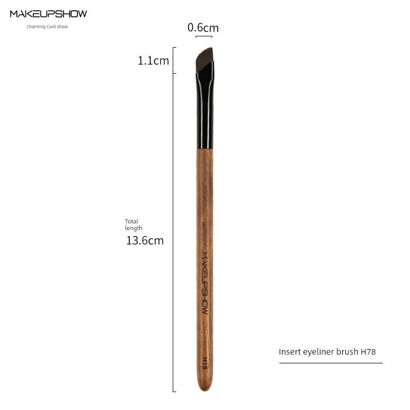 

MAKEUPSHOW Sickle Eyeliner Brush Blade Brush Flat Bevel Eyebrow Brush Eyelid down to Crouching Silkworm Line Makeup Brush K78 Nylon/Plastic Hutao Jiazi Series H78