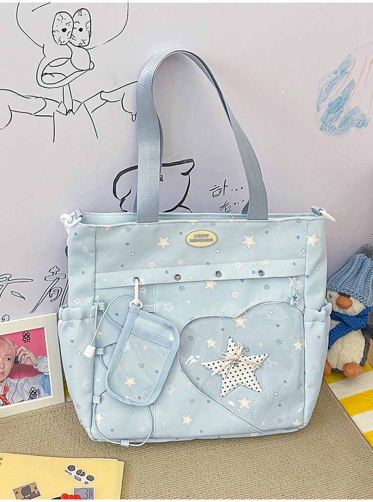 Zaino coreano ins Cartone Animato Casual Zaino Piccolo Fresco Borsa a Spalla Grande Capacità Zaino Scolastico per Studente di Scuola Media Zaino Versatile