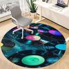 1pc Vinyl Records Cosmic Office Round Area Rug,  Mat Suitable ForOffice, Under Office Chairs Bedroom Living Room Home Decor, Room Deco