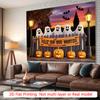 Party Backdrop Halloween Flat Ghosts Pumpkins Banners Spooky Pumpkin Event Photo Background Party Decor