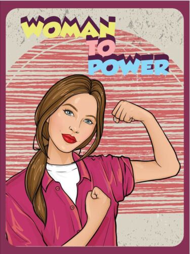 

Women To Power Metal Wall Plaque Art Vintage tin sign retro EmpowermentAluminum 20x30cm（7.8x11.8inch）