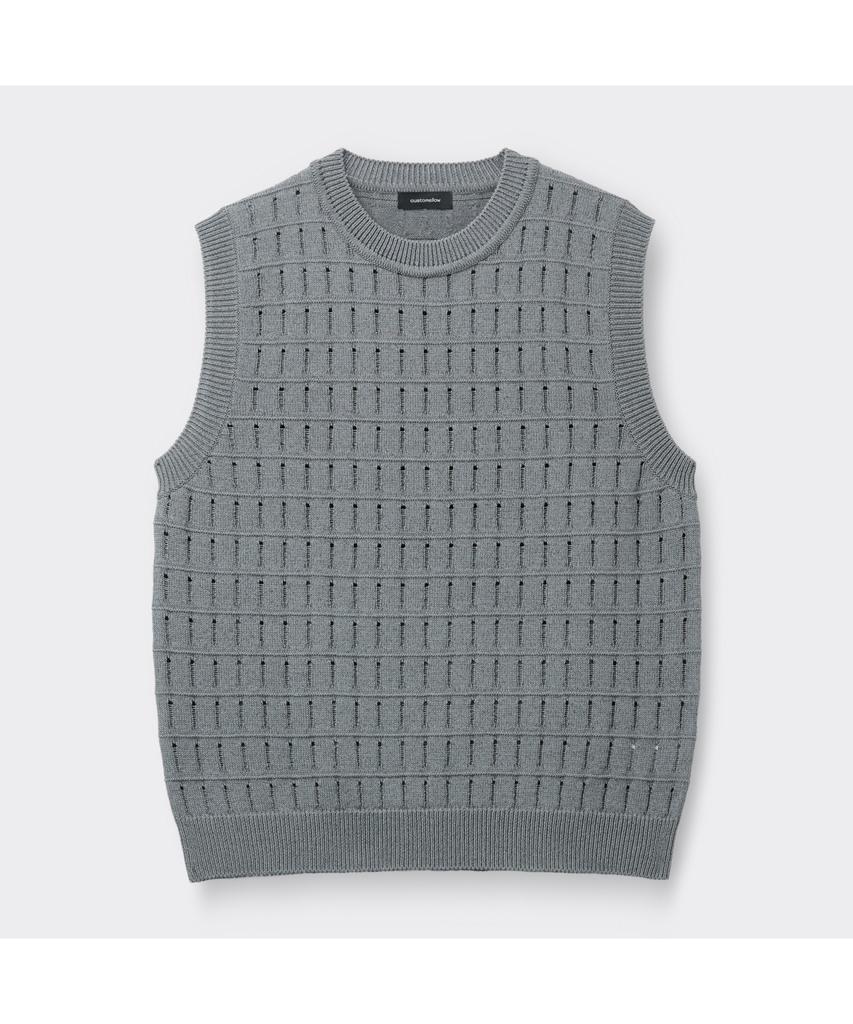 Keoseuuteommellou Gray Knit Vest Cwwam26401Gyx