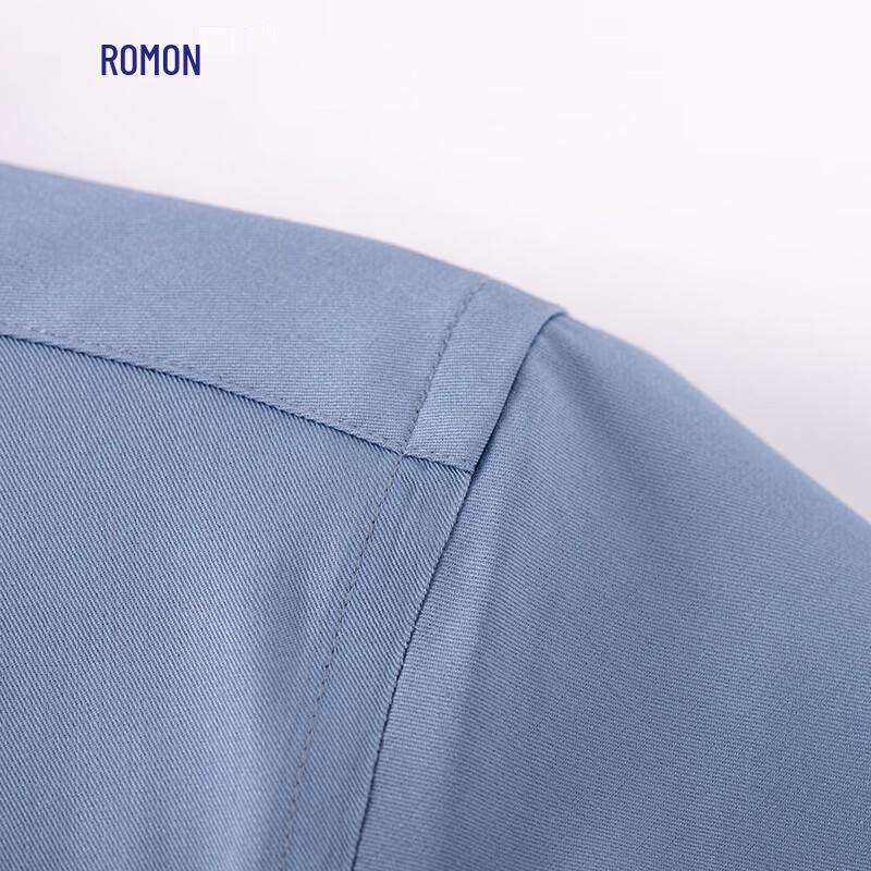 ROMON Men's Wrinkle-Resistant Short Sleeve Shirt