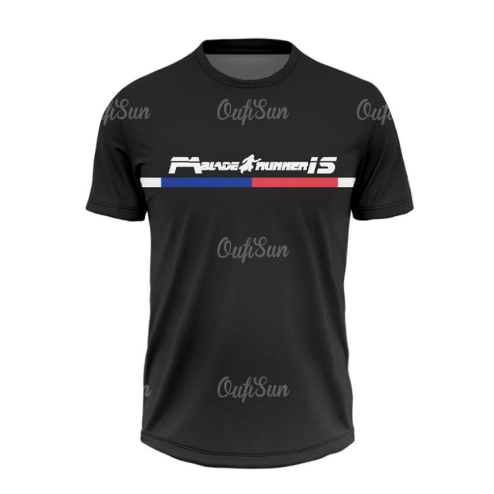 Summer T Shirt For Men Casual Short Sleeve Paris Letter Print Tops Outdoor Sports Fitness Clothing Quick-drying T-shirts