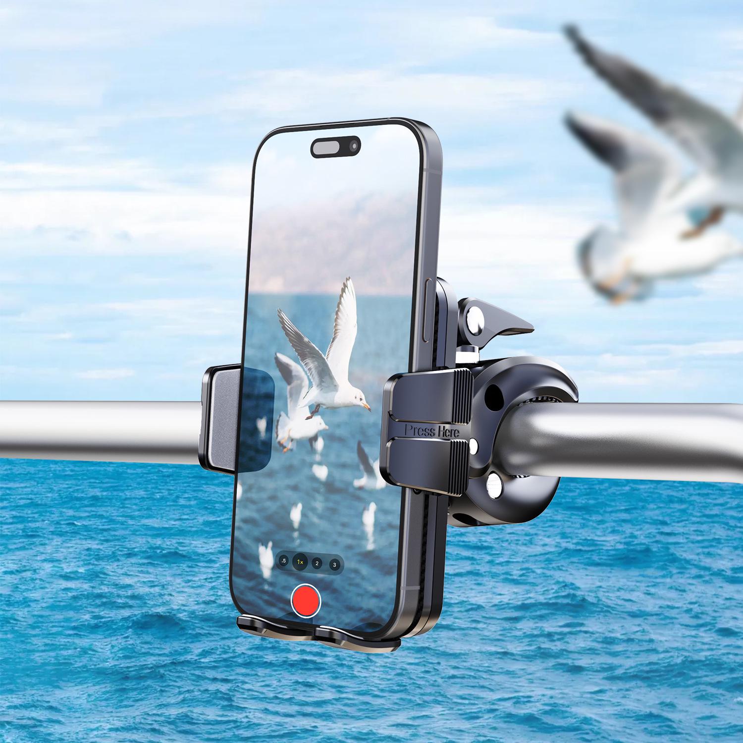 

Universal Marine Phone Holder for Kayaks, Sailboats, Yachts, and Motorboats Universal