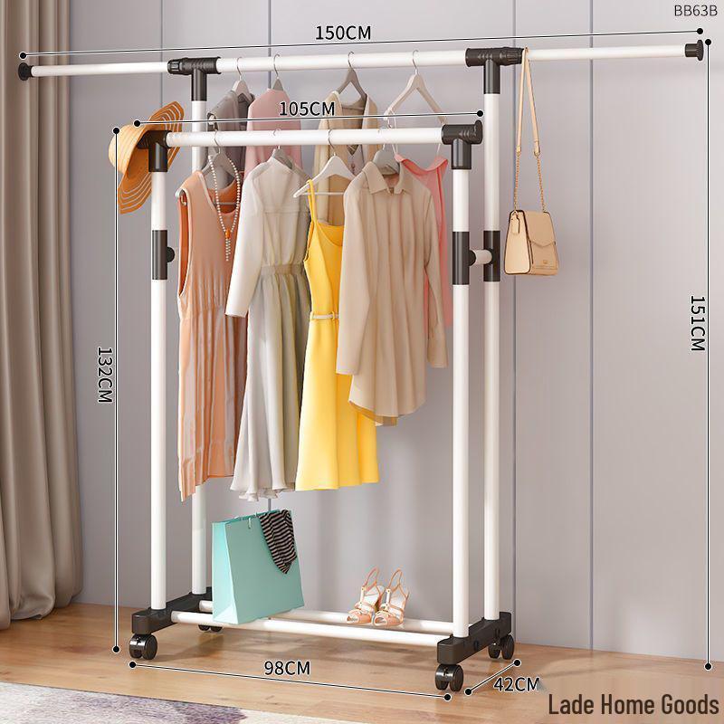 Telescopic Clothes Drying Rack: Indoor Floor-Standing, High-Grade, for Balcony and Quilts