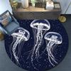 Jellyfish Round Area Rug,Carpet Rug for Living Room Bedroom Sofa Playroom Decor,Non-slip Floor Mat